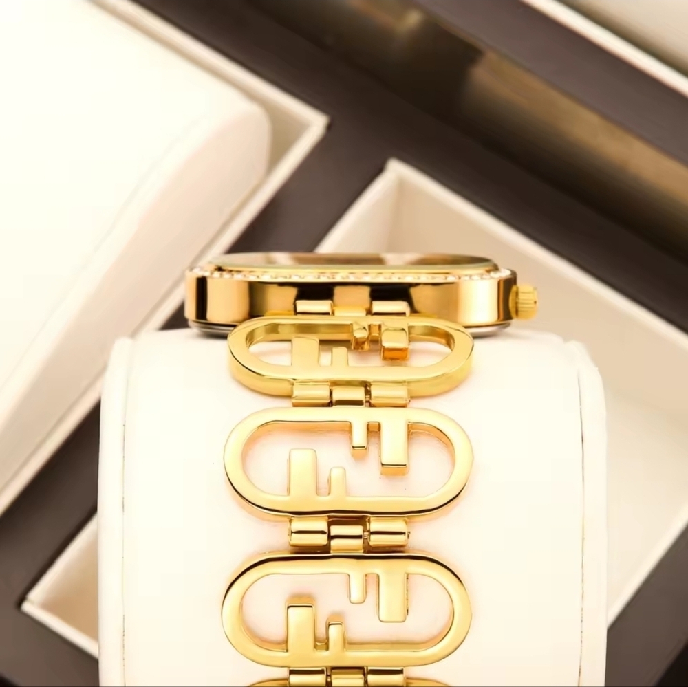 Gold Watch with White Face - Picture 4 of 4